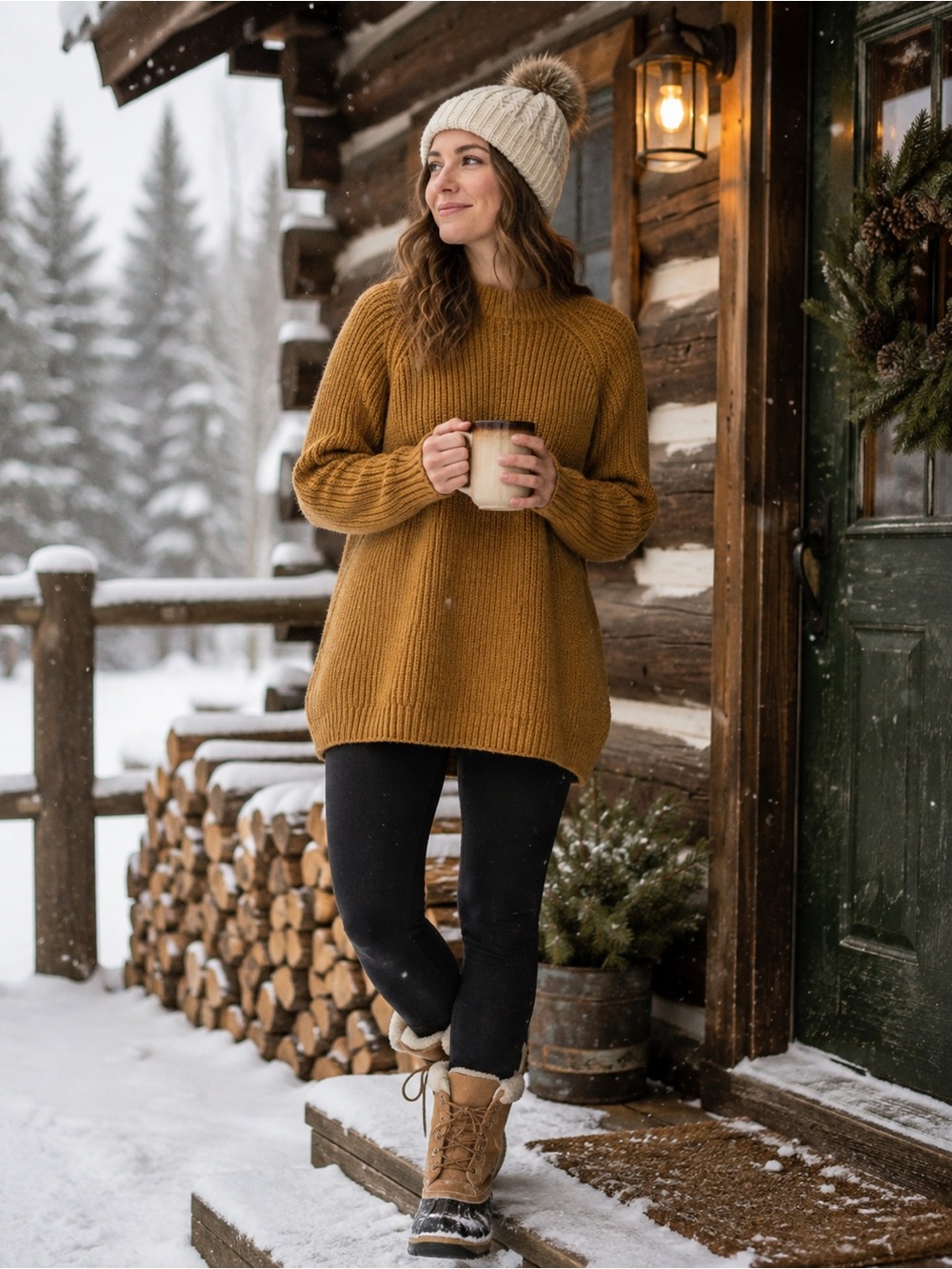 KÜHL Women’s M Mustard Merino Wool Blend Ribbed Tunic Sweater Speckled